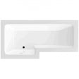 BC Designs Solidblue 0 Tap Hole Left Handed L-Shaped Shower Bath 1500mm x 700mm/850mm - White - BAI012