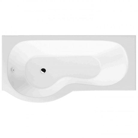 BC Designs Solidblue 0 Tap Hole Left Handed P-Shaped Shower Bath 1500mm x 700mm/850mm - White - BAI020