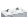 Burlington Minerva White Carrara Marble Worktop with 2 Integrated Basins 130cm - BC12