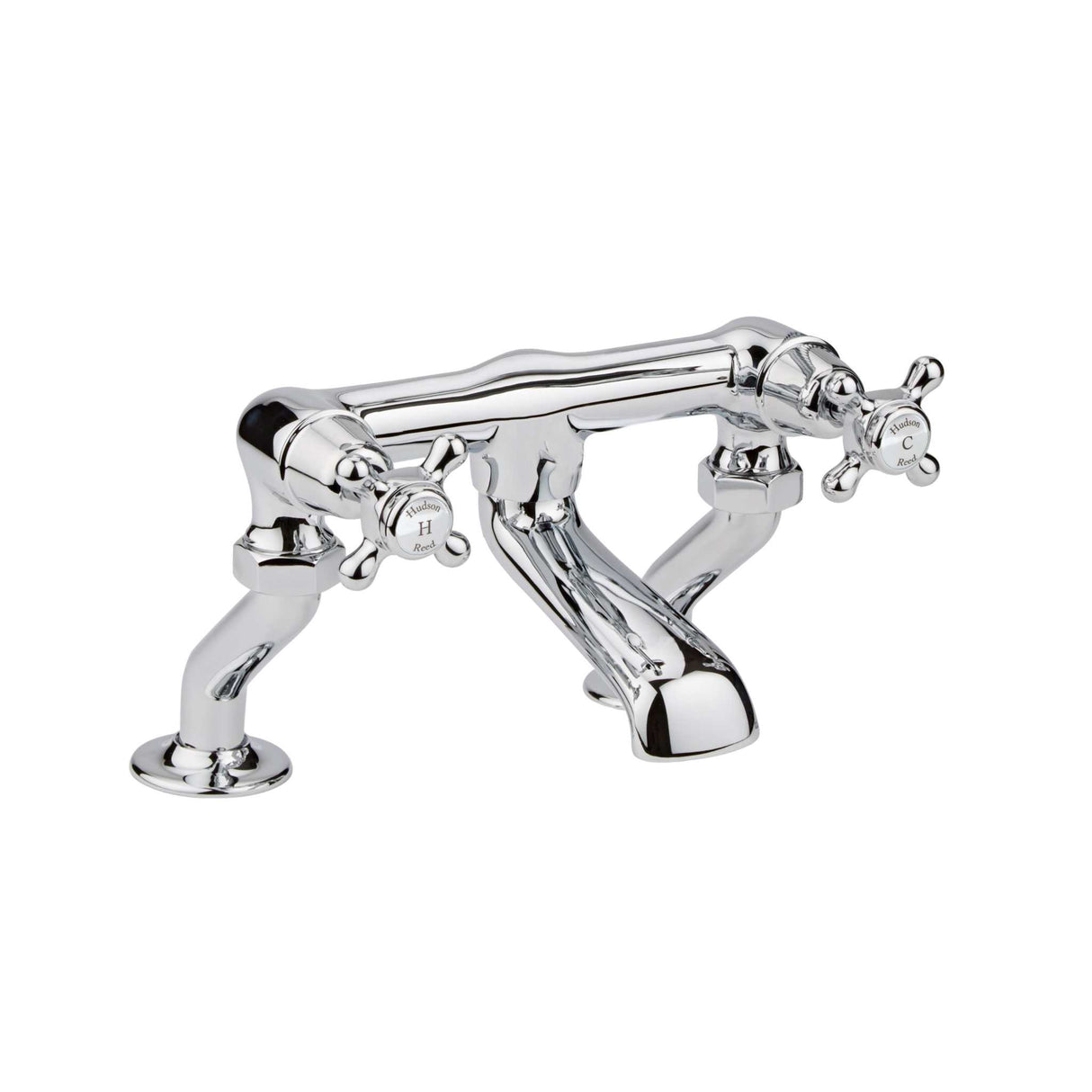 Hudson Reed White Topaz With Crosshead Deck Mounted Bath Filler - BC303DX
