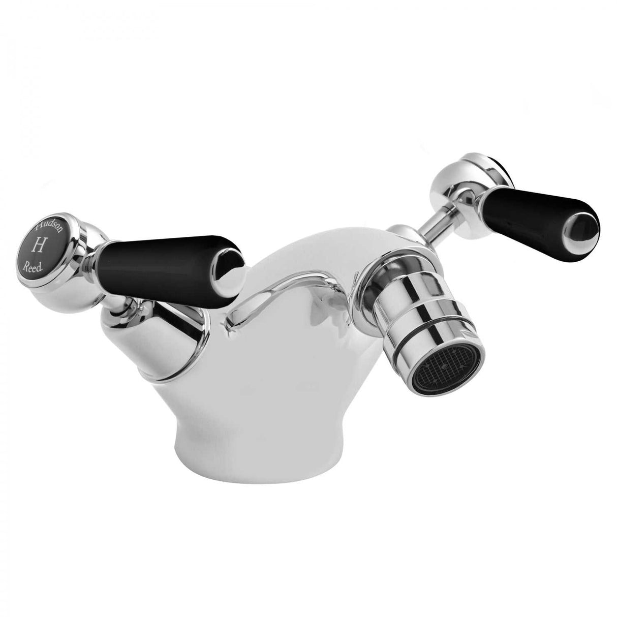 Hudson Reed Topaz Dome Collar Lever Handle Bidet Mixer Tap with Waste 