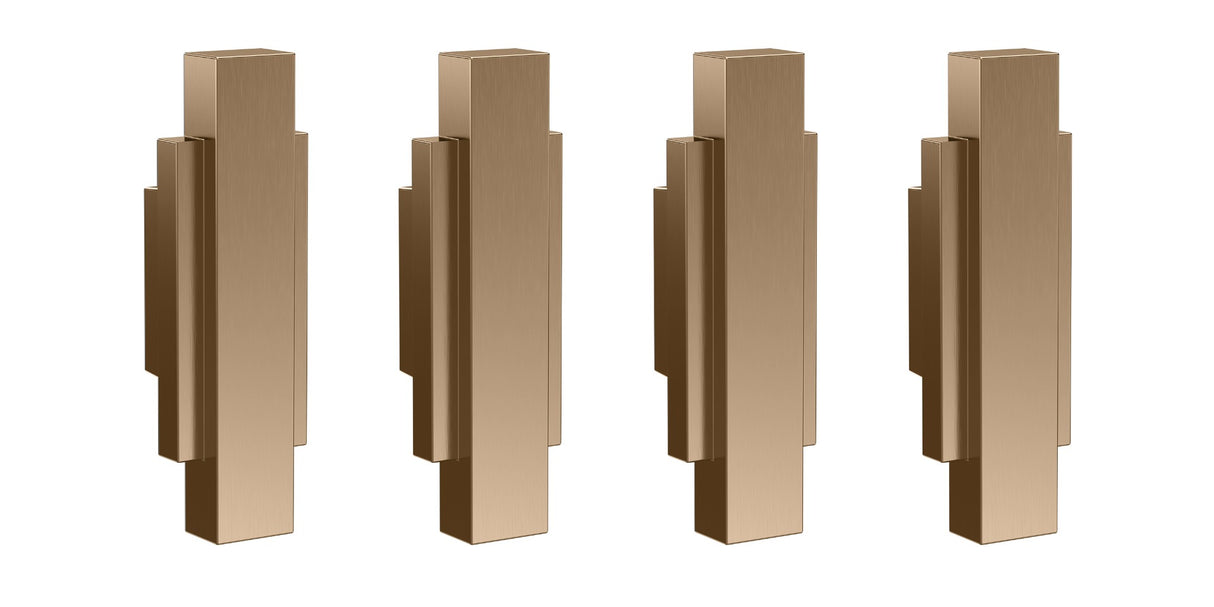 Launde Abbey Victrion Furniture Handles Set of 4 - Brushed Copper