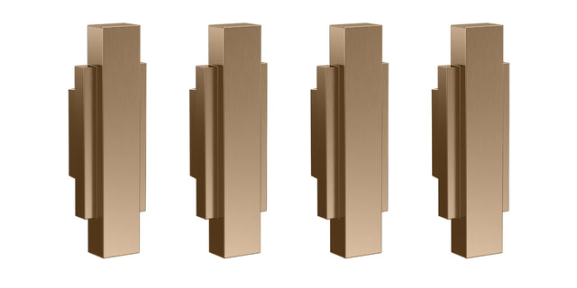 Launde Abbey Victrion Furniture Handles Set of 4 - Brushed Copper