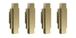 Launde Abbey Victrion Furniture Handles Set of 4 - Brushed Gold