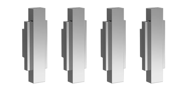 Launde Abbey Victrion Furniture Handles Set of 4 - Chrome
