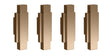 Launde Abbey Victrion Furniture Handles Set of 4 - Copper