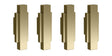 Launde Abbey Victrion Furniture Handles Set of 4 - Gold - TAP 'N' SHOWER