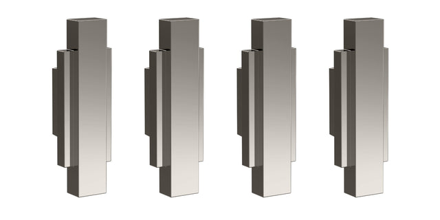 Launde Abbey Victrion Furniture Handles Set of 4 - Nickel