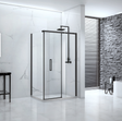 Aquaglass Onyx 1200mm 8mm Black Framed Sliding Door - BE866810