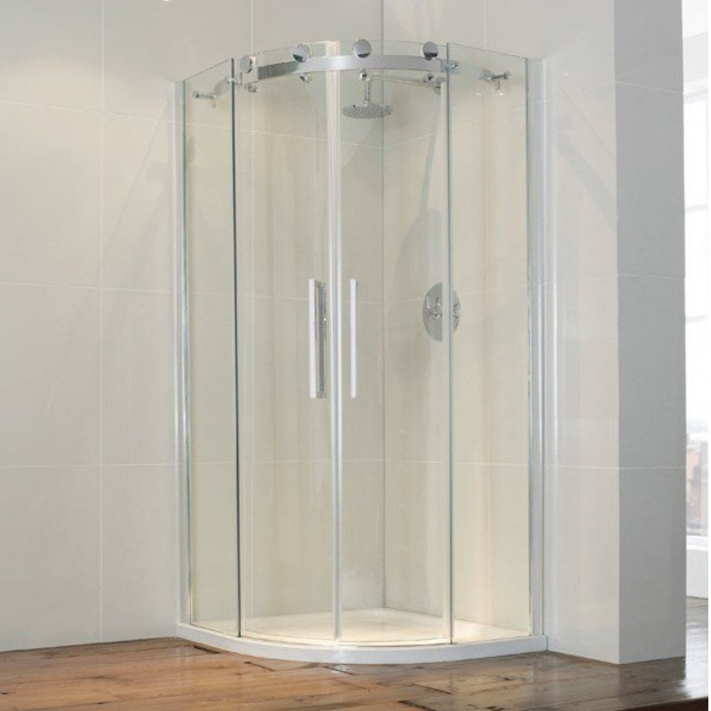 Frontline Aquaglass Frameless 2 Door Offset Quadrant 1000x800mm - Clear - BED9562B-1080-F