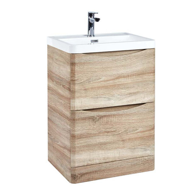 Scudo Bella 600mm Floorstanding Unit Only - Sonoma Oak - BELLA-600FLOORCAB-DRIFTWOOD