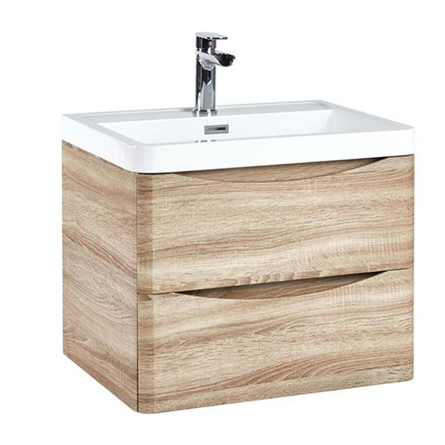 Scudo Bella 600mm Wall Mounted Vanity Unit Only - Sonoma Oak - BELLA-600WALLCAB-DRIFTWOOD