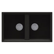 Reginox BEST 450 Elleci Granite 2 Bowl Kitchen Sink - Metaltek Black - BEST 450 B