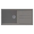 Reginox Elleci Granite reversible 1 bowl kitchen sink with Metaltek titanium finish and modern design