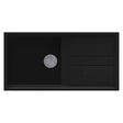 Reginox Elleci Granite Best 480 black one bowl kitchen sink with reversible design and built-in drain cover