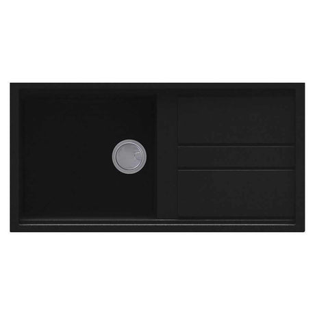 Reginox Elleci Granite Best 480  1 Bowl Kitchen Sink - Reversible Metaltek Black - BEST 480 B
