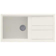 Reginox Elleci Granite white 1 bowl kitchen sink with draining area and integrated drain cover