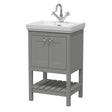 Launde Abbey Floor Standing Vanity with Basin 1TH 500mm - Cool Grey
