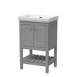 Launde Abbey Floor Standing Vanity with Basin 0TH 500mm - Cool Grey