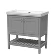 Launde Abbey Floor Standing Vanity with Basin 0TH 800mm - Cool Grey