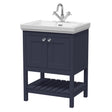 Launde Abbey Floor Standing Vanity with Basin 1TH 600mm - Indigo Blue