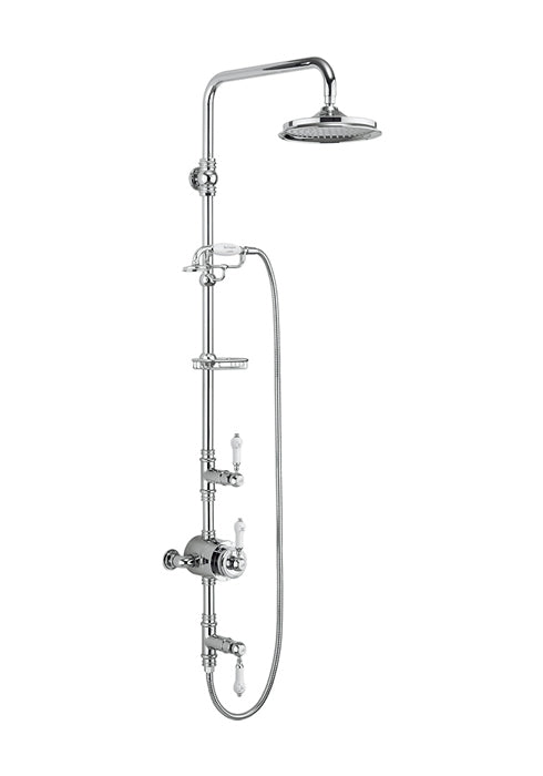 Burlington Stour Exposed Chrome Dual Outlet Valve with Dual Controls - BF3S