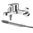 Nuie Binsey Modern Wall Mounted Bath Shower Mixer Tap with Shower Kit - Chrome - BIN316