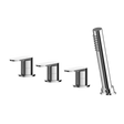 Nuie Binsey 4-Hole Pillar Mounted Bath Shower Mixer Tap - Chrome - BIN334