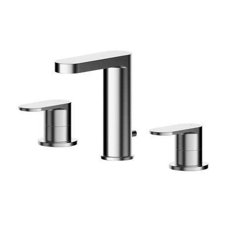Nuie Binsey Pop-Up Waste 3-Hole Basin Mixer Tap   - Chrome - BIN337