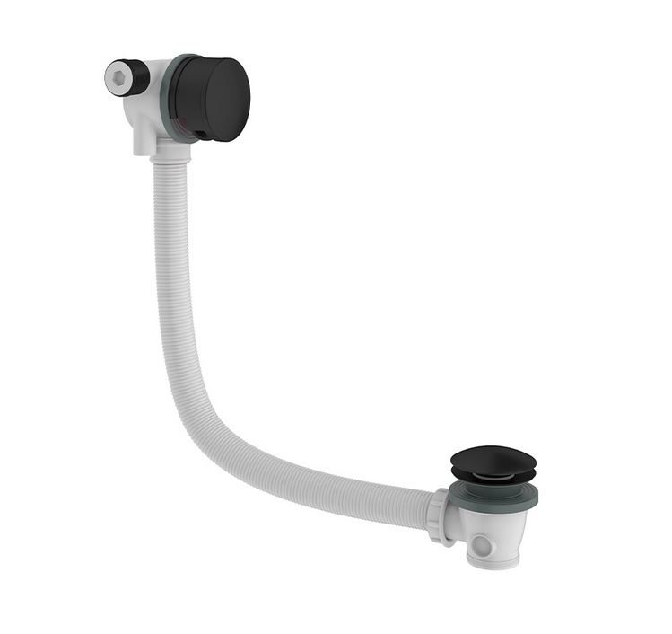 Britton Hoxton Bath Filler with Click Clack Waste - Matt Black - HOX.0351MB