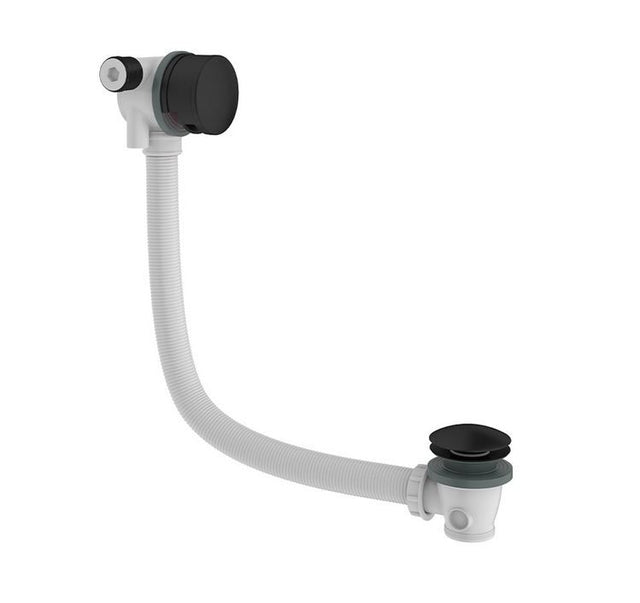 Britton Hoxton Bath Filler with Click Clack Waste - Matt Black - HOX.0351MB