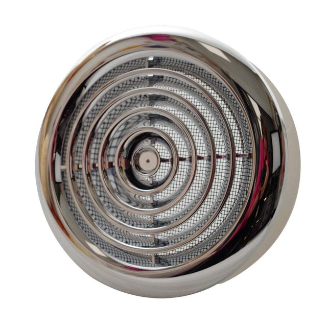 Chrome circular ceiling mounted vent grille adjustable round ventilation diffuser 125mm 5 inch chrome finish