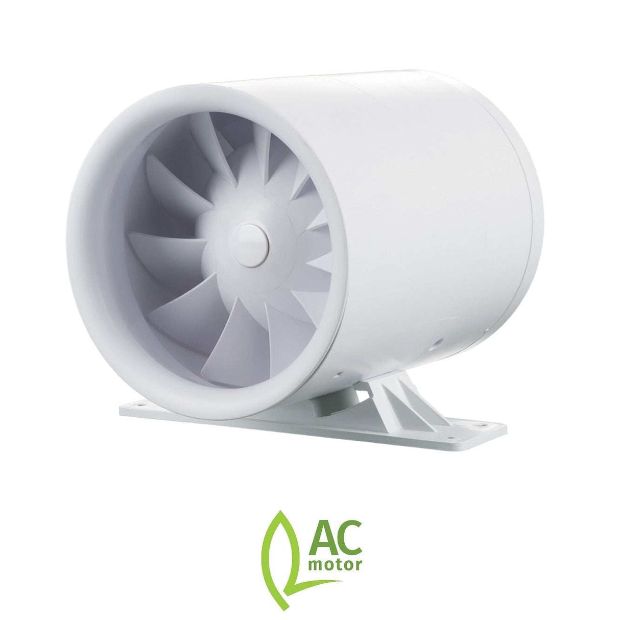 Blauberg Ducto In-line Fan 150mm with mounting bracket, white compact design, durable AC motor accessory for ventilation systems