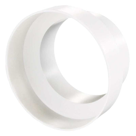 Blauberg Plastic Circular Ducting Reducer 125mm to 100mm in white durable PVC with UV protection for ventilation systems
