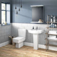 Nuie Bliss White Contemporary 600mm 1 Tap Hole Basin & Pedestal - CBL0
