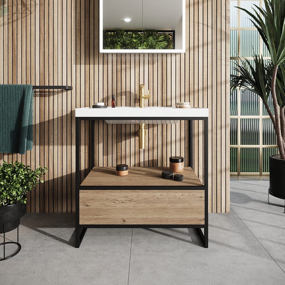 Scudo Boho SS Basin Frame 600mm - Black - BOHO - 600FRAME - TAP 'N' SHOWER