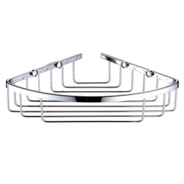 Bristan Contemporary Closed Front Cover Fixed Wire Basket - Chrome - COMP BASK04 C