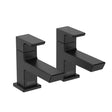 Bristan Cobalt Basin Pillar Taps - Black - COB 1/2 BLK