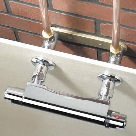 Bristan Recessed Modern Wall Mount Fixing 50-62mm Cavity - Chrome Plated - WMNT9 C