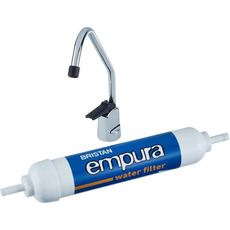 Bristan Empura Modern Water Filter 10 Inch - Chrome Plated - E FILT10 C