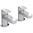 Bristan Frenzy Modern Basin Taps Pair - Chrome - FRZ 1/2 C
