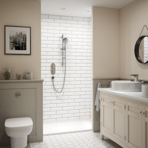 Bristan Hourglass Modern Dual Concealed Thermostatic Mixer Shower with Shower Kit - HOURGLASS SHWR PK