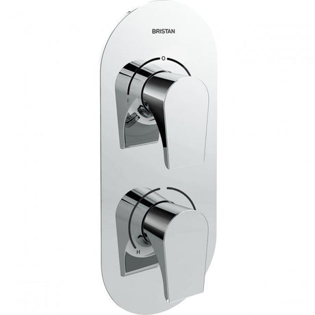 Bristan Hourglass Two Outlet Diverter Recessed Dual Control Thermostatic Shower Valve - Chrome - HOU SHCDIV C
