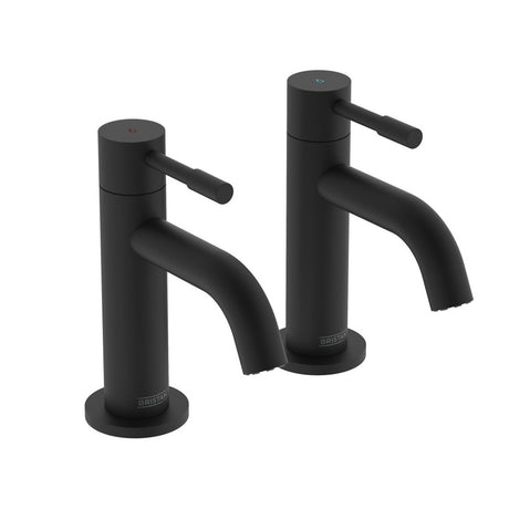 Bristan Mila Basin Pillar Taps - Black - MI 1/2 BLK