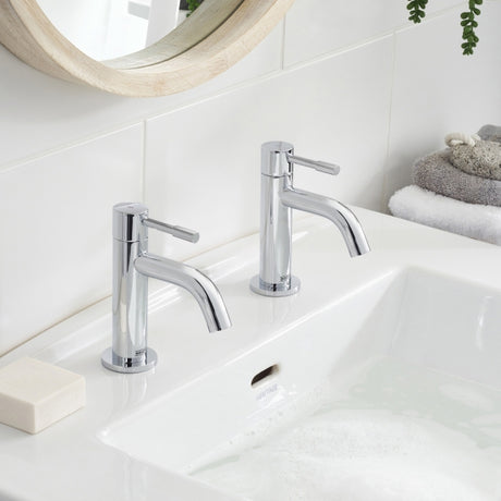 Bristan Mila Basin Pillar Taps - Chrome  - MI 1/2 C