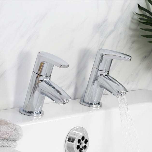 Bristan Orta Modern Round Bath Taps - Chrome - OR 3/4 C