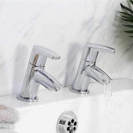 Bristan Orta Modern Round Bath Taps - Chrome - OR 3/4 C