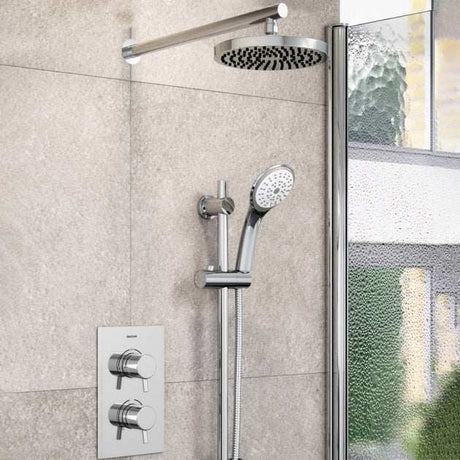 Bristan Prism Fixed Head Dual Concealed Mixer Shower with Shower Kit -