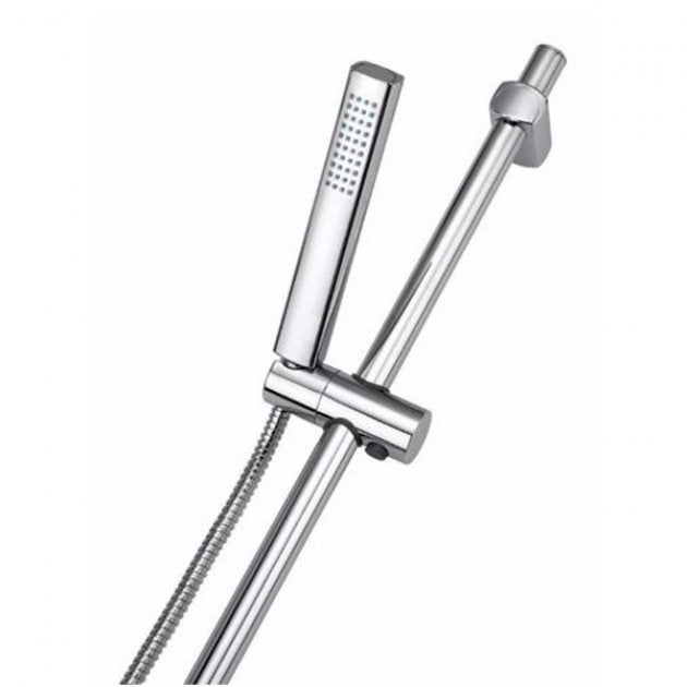 Bristan Qube Contemporary Shower Kit with Rub Clean Handset - Chrome Plated - KIT2 C