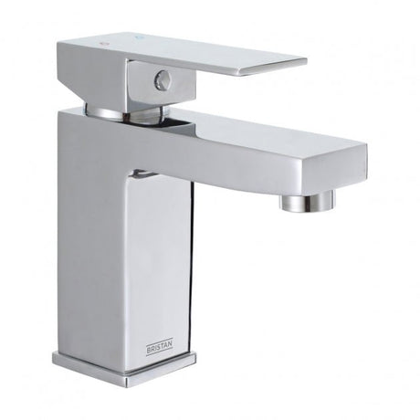Bristan Qubo Basin Mixer Tap with Clicker Waste - Chrome - QB BAS C - TAP 'N' SHOWER